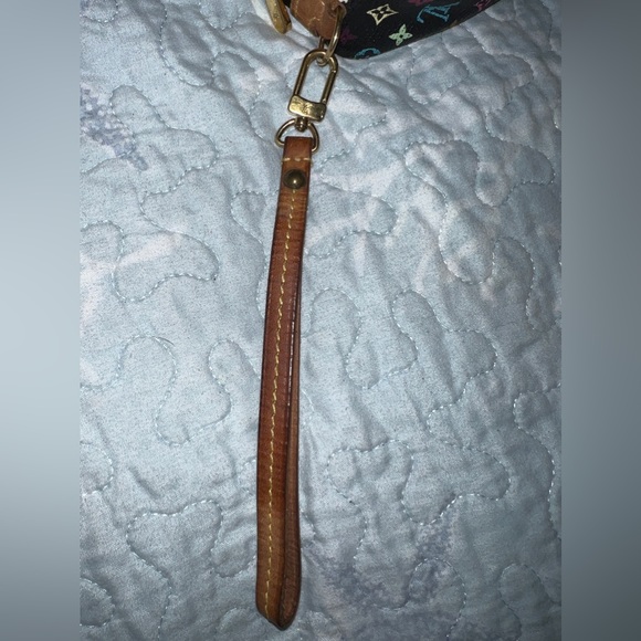 Authentic Louis Vuitton Multicolor Black Murakami Trousse Wapity Pouch & Strap - Picture 16 of 16